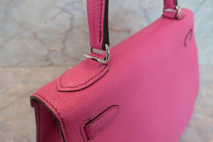 HERMES KELLY 28 Chevre myzore goatskim Fuschia pink □J刻印 Shoulder bag 700070195