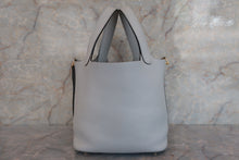 Load image into Gallery viewer, HERMES PICOTIN LOCK PM Clemence leather Blue pale Z Engraving Hand bag 600060080
