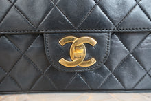 画像をギャラリービューアに読み込む, CHANEL/シャネル マトラッセＷフラップチェーンショルダーバッグ ラムスキン ブラック/ゴールド金具 ショルダーバッグ 800060036
