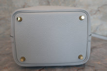 Load image into Gallery viewer, HERMES PICOTIN LOCK PM Clemence leather Blue pale Z Engraving Hand bag 600060080
