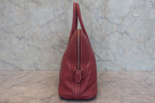 Load image into Gallery viewer, HERMES BOLIDE RELAX 35 Sikkim leather Bois de rose □O Engraving Hand bag 800090042

