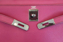 将图片加载到图库查看器，HERMES KELLY 28 Chevre myzore goatskim Fuschia pink □J刻印 Shoulder bag 700070195
