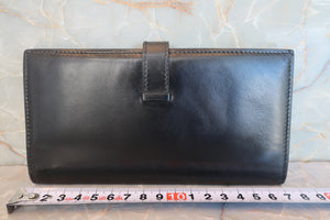 HERMES／エルメス ベアンクラシック ボックスカーフ ブラック □G刻印 財布 700080096