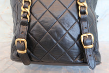 Load image into Gallery viewer, CHANEL Matelasse chain back pack Lambskin Black/Gold hadware Back pack 700100021
