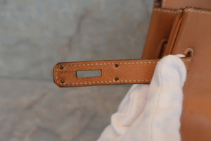 HERMES HAUT A COURROIRE 32 Graine Couchevel leather Natural 〇X Engraving Hand bag 600030033
