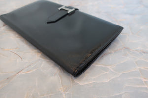 HERMES／エルメス ベアンクラシック ボックスカーフ ブラック □G刻印 財布 700080096
