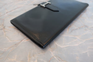 HERMES／エルメス ベアンクラシック ボックスカーフ ブラック □G刻印 財布 700080096