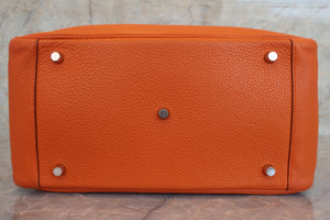HERMES／エルメス リンディ34 バイカラー トリヨンクレマンス オレンジ/ムタード □P刻印 ショルダーバッグ 700050029