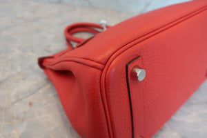 HERMES／エルメス バーキン25 トゴ ルージュカザック □P刻印 ハンドバッグ 700070177