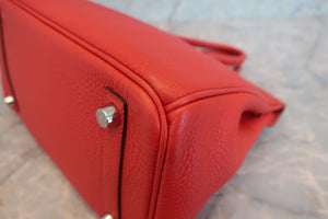 HERMES／エルメス バーキン25 トゴ ルージュカザック □P刻印 ハンドバッグ 700070177