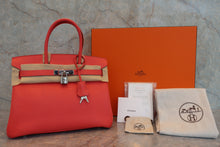 將圖片載入圖庫檢視器 HERMES／エルメス バーキン30 ヴォーエプソン ルージュピヴォワンヌ ハンドバッグ 800090029
