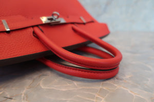 HERMES／エルメス バーキン25 トゴ ルージュカザック □P刻印 ハンドバッグ 700070177