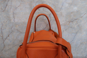 HERMES／エルメス リンディ34 バイカラー トリヨンクレマンス オレンジ/ムタード □P刻印 ショルダーバッグ 700050029