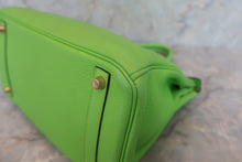 Load image into Gallery viewer, HERMES BIRKIN 30 Clemence leather Apple green □H Engraving Hand bag 500110191
