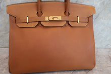 画像をギャラリービューアに読み込む, HERMES／エルメス バーキン35 アルデンヌ ゴールド 〇Y刻印 ハンドバッグ 700050063
