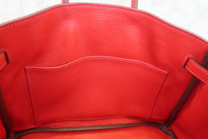 HERMES／エルメス バーキン25 トゴ ルージュカザック □P刻印 ハンドバッグ 700070177