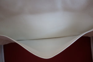 HERMES BIRKIN 35 Bi-color Clemence leather Sanguine/White □O Engraving Hand bag 600060053