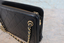 Load image into Gallery viewer, CHANEL Matelasse fringe shoulder bag Lambskin Black/Gold hadware Shoulder bag 800040093
