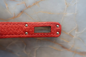 HERMES／エルメス バーキン25 トゴ ルージュカザック □P刻印 ハンドバッグ 700070177