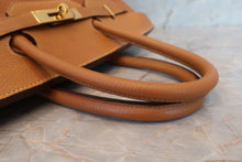 画像をギャラリービューアに読み込む, HERMES／エルメス バーキン35 アルデンヌ ゴールド 〇Y刻印 ハンドバッグ 700050063
