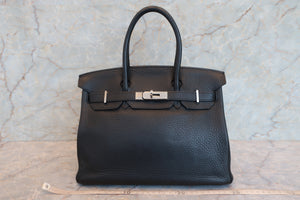 HERMES／エルメス バーキン30 トリヨンクレマンス ブラック □L刻印 ハンドバッグ 700070201