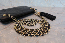 Load image into Gallery viewer, CHANEL Matelasse fringe shoulder bag Lambskin Black/Gold hadware Shoulder bag 800040093
