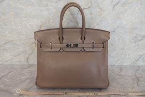 HERMES BIRKIN 25 Swift leather Etoupe gray □M刻印 Hand bag 600120298