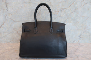 HERMES／エルメス バーキン30 トリヨンクレマンス ブラック □L刻印 ハンドバッグ 700070201