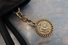 Load image into Gallery viewer, CHANEL Medallion Tote Caviar skin Black/Gold hadware Tote bag 700100028
