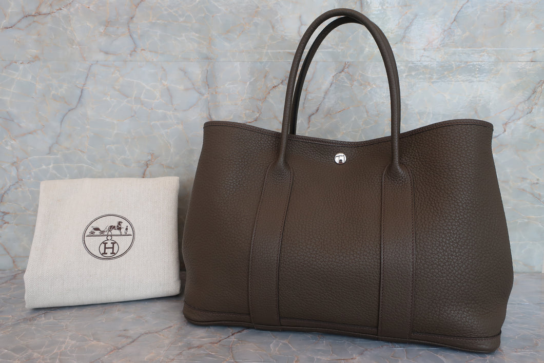 HERMES GARDEN PARTY PM Negonda leather Vert veronese □P刻印 Tote bag 600070190