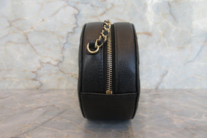 CHANEL/シャネル マトラッセラウンドチェーンショルダーバッグ キャビアスキン ブラック/ゴールド金具 ショルダーバッグ 700070211