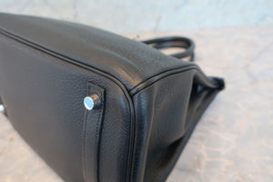 HERMES／エルメス バーキン30 トリヨンクレマンス ブラック □L刻印 ハンドバッグ 700070201