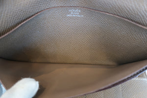 HERMES／エルメス ベアンデュプリ ヴォーエプソン エトゥープ X刻印 財布 700080074