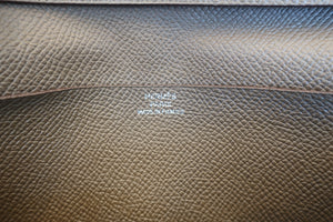 HERMES／エルメス ベアンデュプリ ヴォーエプソン エトゥープ X刻印 財布 700080074