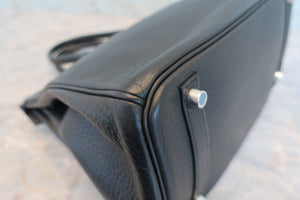 HERMES／エルメス バーキン30 トリヨンクレマンス ブラック □L刻印 ハンドバッグ 700070201
