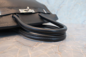 HERMES／エルメス バーキン30 トリヨンクレマンス ブラック □L刻印 ハンドバッグ 700070201