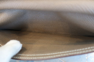 HERMES／エルメス ベアンデュプリ ヴォーエプソン エトゥープ X刻印 財布 700080074