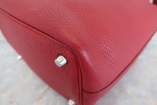 将图片加载到图库查看器，HERMES PICOTIN LOCK PM Clemence leather Rouge garance □R刻印 Hand bag 600090014
