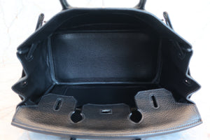 HERMES／エルメス バーキン30 トリヨンクレマンス ブラック □L刻印 ハンドバッグ 700070201