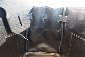 HERMES／エルメス バーキン30 トリヨンクレマンス ブラック □L刻印 ハンドバッグ 700070201