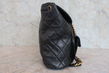 Load image into Gallery viewer, CHANEL Matelasse chain back pack Lambskin Black/Gold hadware Back pack 800060021
