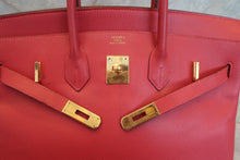 画像をギャラリービューアに読み込む, HERMES／エルメス バーキン35 クシュベル ルージュヴィフ □H刻印 ハンドバッグ 700080057
