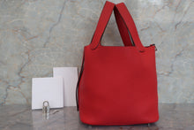 Load image into Gallery viewer, HERMES PICOTIN LOCK PM Clemence leather Rouge tomate X Engraving Hand bag 600090026
