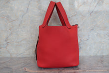 Load image into Gallery viewer, HERMES PICOTIN LOCK PM Clemence leather Rouge tomate X Engraving Hand bag 600090026
