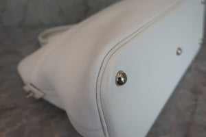HERMES BOLIDE 35 Clemence leather White □G Engraving Shoulder bag 600060115