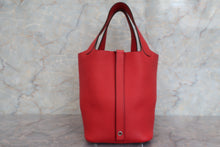 Load image into Gallery viewer, HERMES PICOTIN LOCK PM Clemence leather Rouge tomate X Engraving Hand bag 600090026
