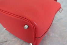 Load image into Gallery viewer, HERMES PICOTIN LOCK PM Clemence leather Rouge tomate X Engraving Hand bag 600090026
