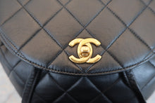 Load image into Gallery viewer, CHANEL Matelasse chain back pack Lambskin Black/Gold hadware Back pack 800060021
