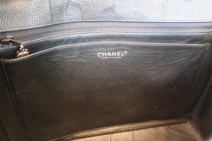 CHANEL/シャネル 中マトラッセシングルフラップチェーンショルダーバッグ キャビアスキン ブラック/シルバー金具 ショルダーバッグ 600110050