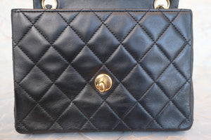 CHANEL Mini Matelasse single flap chain shoulder bag Lambskin Black/Gold hadware Shoulder bag 600090280